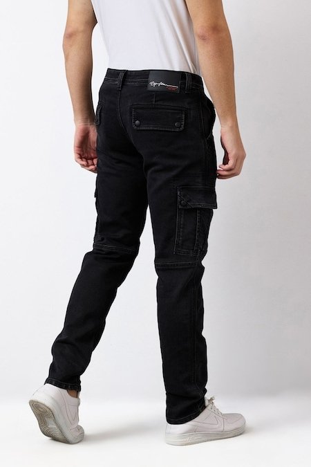 Spykar Black Solid Full Length Casual Men Regular Fit Jeans - Image 4