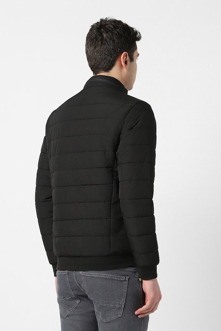 Peter England Black Solid Casual Full Sleeves Men Regular Fit Jacket - Image 3