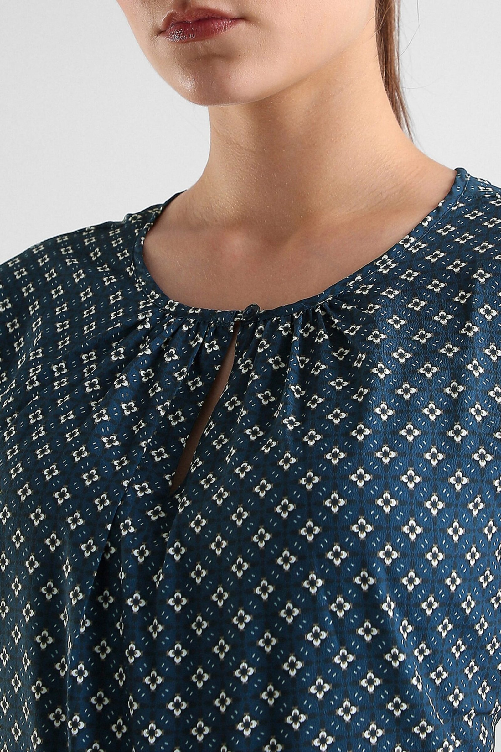 Van Heusen Navy Women Printed Regular Fit Top - Image 6